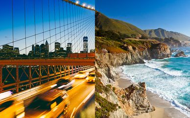 Combiné hôtels Omni Berkshire 4* New-York, Meridien News Orléans 4* et Autotour Californie en 15, 16 ou 17 nuits