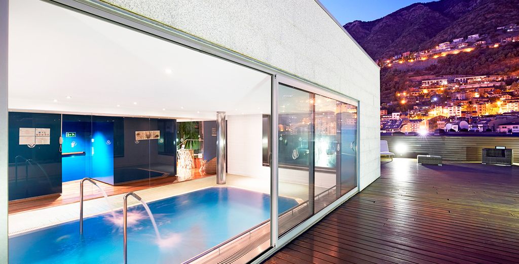 Instalaciones de spa y bienestar en hotel de montaña