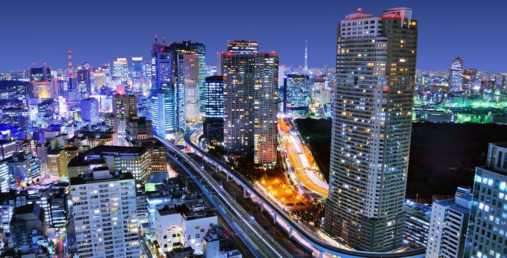 Fotografia della città di Tokyo durante un viaggio in Giappone