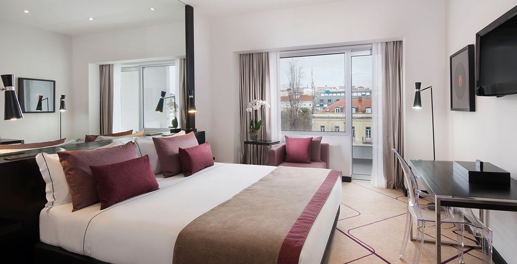 Hotel di lusso con confortevole camera doppia nel cuore di Lisbona