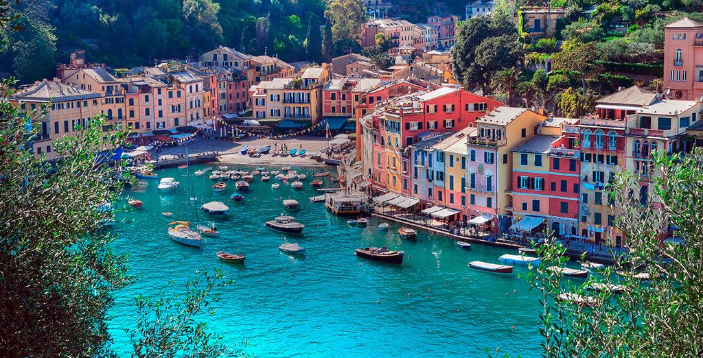 Photograph of the village of Rapallo in Italy