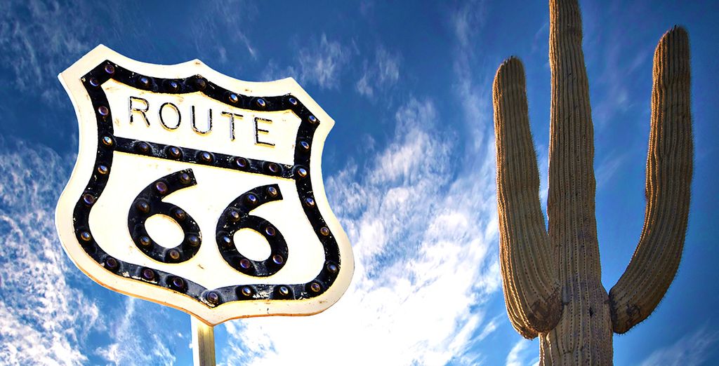 Sull'asfalto della Route 66 con noleggio auto incluso