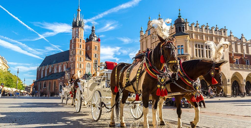 Giro in carrozza trainata da cavalli in Polonia, Cracovia