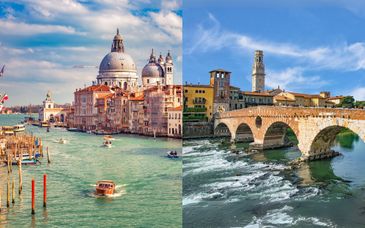 In 5 nachten van Venetië naar Verona