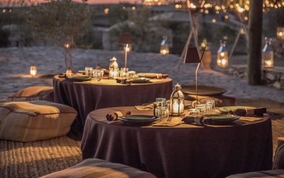 Romantisch diner (excl. drankjes) in een luxekamp in Agafay