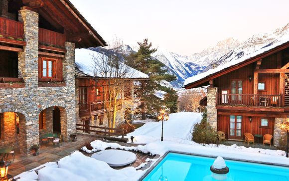 Lo charme del Monte Bianco in 5* con spa e mezza pensione
