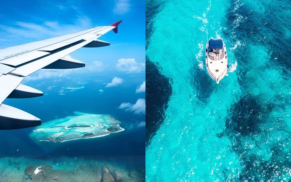 Included transfer: a domestic flight & speedboat journey